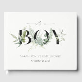 Dusky Leafy Fern Succulent Het is een Baby shower  Gastenboek (Voorkant)