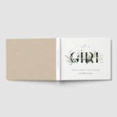 Dusky Leafy Fern Succulent Het is een meisje Baby  Gastenboek (Volledig)