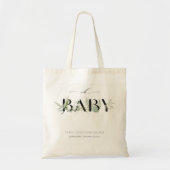 Dusky Leafy Fern Succulent Oh Baby shower Tote Bag (Voorkant)