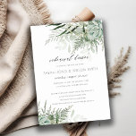 Dusky Leafy Fern Succulent Rehearsal Dinner Invite Bedankkaart<br><div class="desc">Neem contact met mij op via yellowfebstudio@gmail.com voor meer aanpassingen of andere overeenkomende objecten.</div>