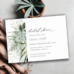 Dusky Leafy Fern Succulent Vrijgezellenfeest Invit Bedankkaart<br><div class="desc">Neem contact met mij op via yellowfebstudio@gmail.com voor meer aanpassingen of andere overeenkomende objecten.</div>