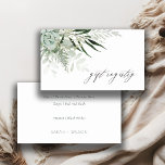 Dusky Leafy Fern Succulent Wedding Gift Registry Visitekaartje<br><div class="desc">Neem contact met mij op via yellowfebstudio@gmail.com voor meer aanpassingen of andere overeenkomende objecten.</div>