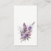 Dusky Lila Floral Diaper Raffle Baby shower Informatiekaartje (Achterkant)