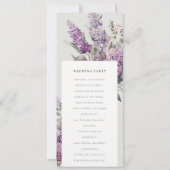 Dusky Lila Green Cottage Floral Wedding Programme Kaart (Achterkant)