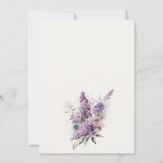 Dusky Lila Groen Katoen Ventilator Verloving Kaart (Achterkant)
