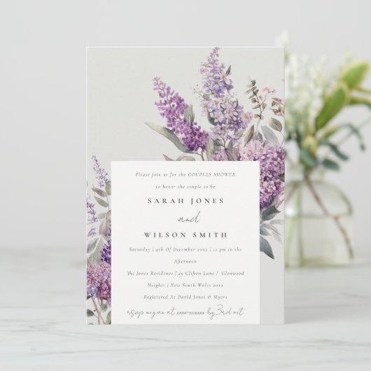 Dusky Lila groene katoenpluis Kaart (Staand voorkant)