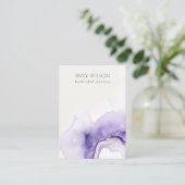 Dusky Lilac Chic Waterverf Agate Sieraden Visitekaartje (Staand voorkant)