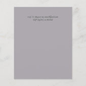 Dusky Mauve Script Typography only Budget Wedding (Achterkant)