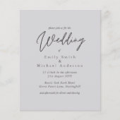 Dusky Mauve Script Typography only Budget Wedding (Voorkant)