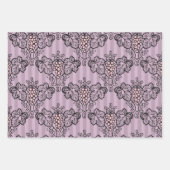 Dusky Paars en Black Paris Inpakpapier Vel (Voorkant 2)