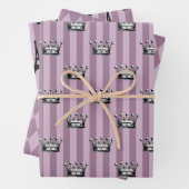 Dusky Paars en Black Paris Inpakpapier Vel (In situ)