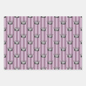 Dusky Paars en Black Paris Inpakpapier Vel (Voorkant)