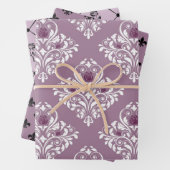 Dusky Paars en Black Paris Inpakpapier Vel (In situ)