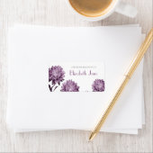 Dusky Paarse Aster Bookplate Labels (Insitu)