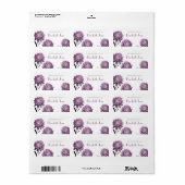 Dusky Paarse Aster Bookplate Labels (Full Sheet)