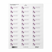 Dusky Paarse Aster retour adres label (Full Sheet)