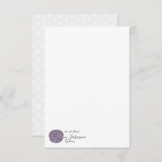 Dusky Paarse Druivengaren Ball Note Kaart Notitiekaartje (Voorkant / Achterkant)