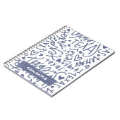 Dusky Paarse Texas Doodle Pattern Notitieboek (Linkerzijde)