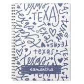 Dusky Paarse Texas Doodle Pattern Notitieboek (Voorkant)