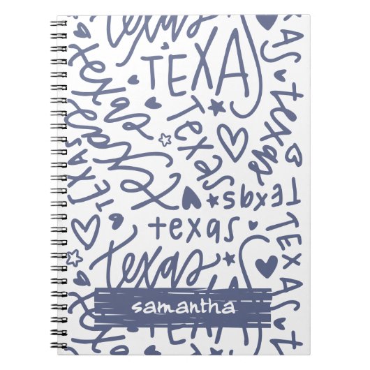 Dusky Paarse Texas Doodle Pattern Notitieboek (Voorkant)