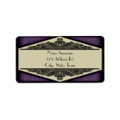 Dusky Paarse Vintage, adreslabel Etiket (Voorkant)