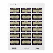 Dusky Paarse Vintage, adreslabel Etiket (Full Sheet)