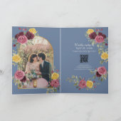 Dusky Pastel Watercolor Roses Blue (Binnen)