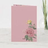 Dusky Pastel Watercolor Roses Maroon Invitation (Achterkant)