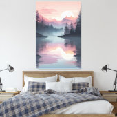 Dusky Pines gereflecteerd Canvas Afdruk (Insitu (Slaapkamer))