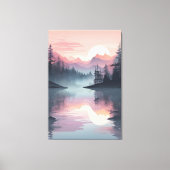 Dusky Pines gereflecteerd Canvas Afdruk (Voorkant)