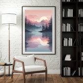 Dusky Pines gereflecteerd Poster