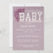 Dusky Pink Balloon Baby shower Invitation Kaart (Voorkant)