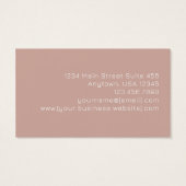 Dusky Pink Black Abstract Monogram Business Cards Visitekaartje (Achterkant)