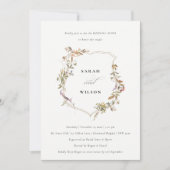 Dusky Pink Blush Wildflower Crest Morning After Kaart (Voorkant)