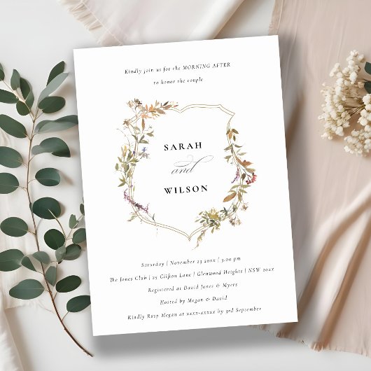 Dusky Pink Blush Wildflower Crest Morning After Kaart