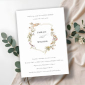 Dusky Pink Blush Wildflower Crest Paar Douche Kaart