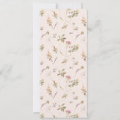 Dusky Pink Blush Wildflower Crest Wedding Menu Kaart (Achterkant)