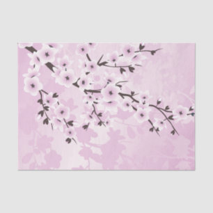 Dusky Pink Cherry Blossom Asia Floral Tissuepapier