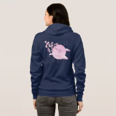 Dusky Pink Cherry Blossom White Moon Hoodie (Achterkant volledig)