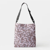 Dusky Pink Cherry Blosspionagepatroon Crossbody Tas (Achterkant)