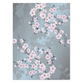 Dusky Pink Dusty Blue Cherry Blossom Tafelkleed (Voorkant)