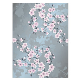 Dusky Pink Dusty Blue Cherry Blossom Tafelkleed