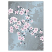 Dusky Pink Dusty Blue Cherry Blossom Tafelkleed (Voorkant)