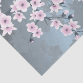 Dusky Pink Dusty Blue Cherry Blossom Tissuepapier (Detail)