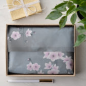 Dusky Pink Dusty Blue Cherry Blossom Tissuepapier (Geschenk)