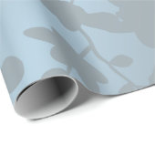 Dusky Pink Dusty Blue Cherry Blossoms Floral Cadeaupapier (Rol Hoek)