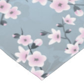 Dusky Pink Dusty Blue Cherry Blossoms Tafelkleed (Gekanteld)