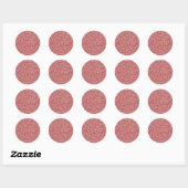 Dusky Pink Faux Glitter Envelope Seals Ronde Sticker (Vel)