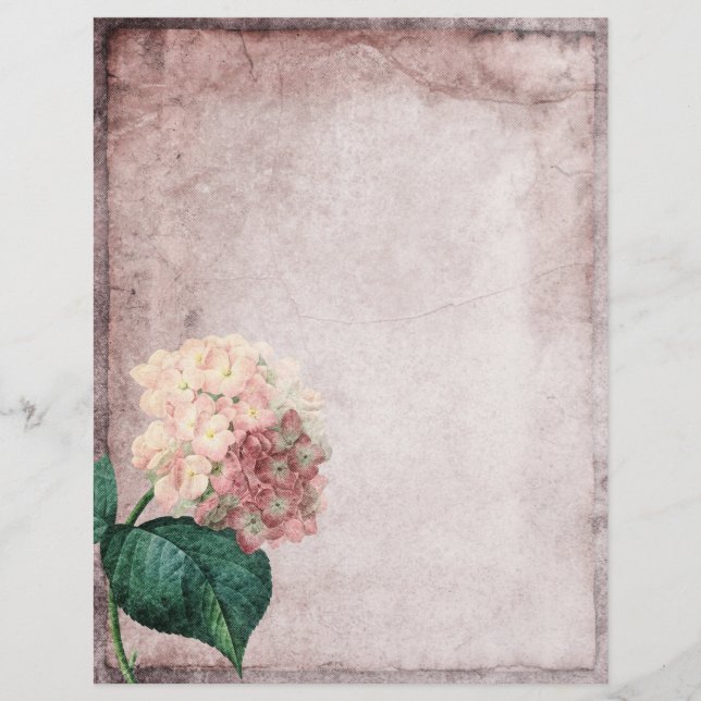 Dusky Pink  Floral Parchment (Voorkant)