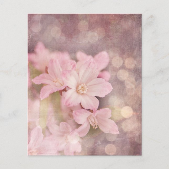 Dusky Pink Floral Scrapbook Paper (Voorkant)